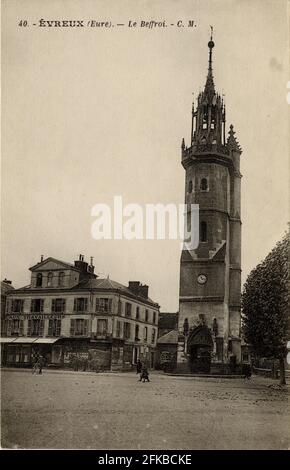 EVREUX. Reparto francese: 27- Eure. Regione: Normandia (ex alta Normandia). Cartolina fine del 19 ° secolo - inizio del 20 ° secolo Foto Stock