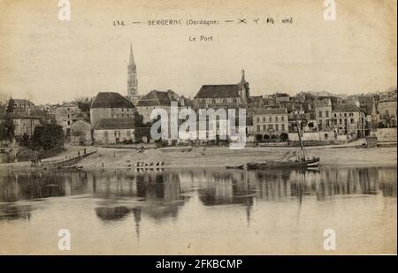 BERGERAC. Reparto francese: 24 - Dordogne. Regione: Nouvelle-Aquitaine (ex Aquitania). Cartolina fine del 19 ° secolo - inizio del 20 ° secolo Foto Stock