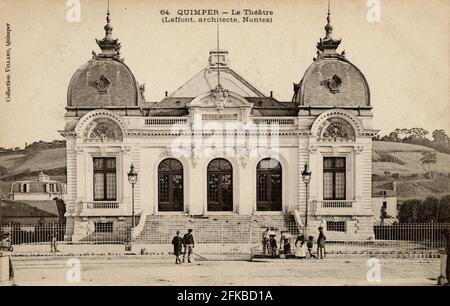 QUIMPER. Reparto francese: 29 - Finistère. Regione: Bretagna. Cartolina fine del 19 ° secolo - inizio del 20 ° secolo Foto Stock