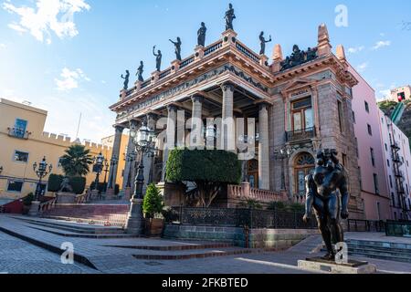 Teatro Juarez, Patrimonio dell'Umanità dell'UNESCO, Guanajuato, Messico, Nord America Foto Stock