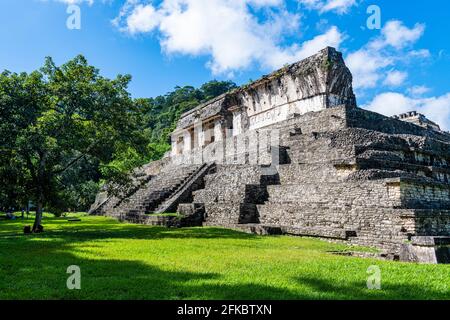 Le rovine Maya di Palenque, patrimonio dell'umanità dell'UNESCO, Chiapas, Messico, Nord America Foto Stock