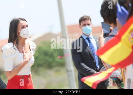 Totana, Murcia, Spagna. 30 Apr 2021. Regina Letizia di Spagna partecipa al 6° Congresso educativo sulle malattie rare a CPEIBas Guadalentin il 30 aprile 2021 a Totana, Spagna Credit: Jack Abuin/ZUMA Wire/Alamy Live News Foto Stock