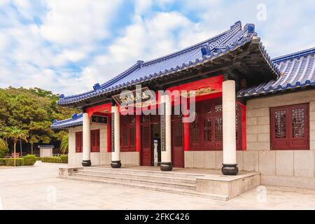 Santuario dei martiri sul monte taiwu a Kinmen, Taiwan. Traduzione: Santuario dei Martiri di Taiwu ed Eterno Foto Stock