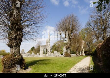 Il Priorato di nostra Signora di Thetford, rovine del monastero medievale Cluniac, fondata 12 ° secolo. Foto Stock