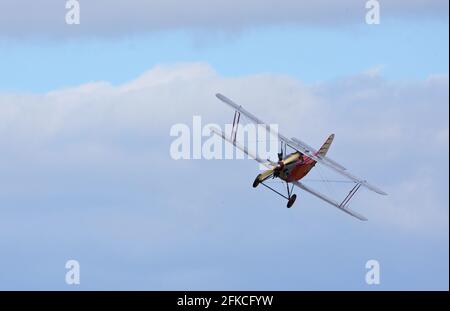 Vintage 1929 Southern Martlet Aircraft in volo. Foto Stock