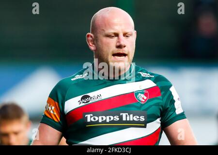 30 aprile 2021; Mattioli Woods Welford Road Stadium, Leicester, Midlands, Inghilterra; European Rugby Challenge Cup, Leicester Tigers vs Ulster; Dan Cole of Leicester Tigers Foto Stock