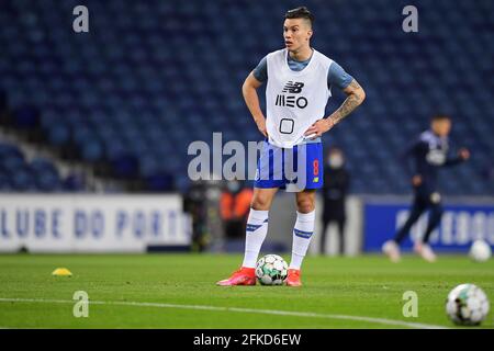 30 aprile 2021; Stadio Dragao, Porto, Portogallo; Campionato Portoghese 2020/2021, FC Porto contro Famalicao; Mateus Uribe del FC Porto prima della partita Foto Stock