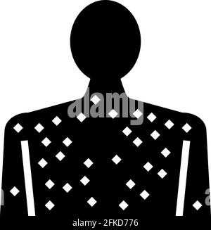 eruzione cutanea malattia glifo icona illustrazione vettore Illustrazione Vettoriale