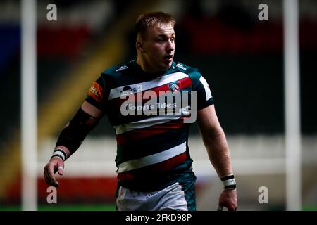 30 aprile 2021; Mattioli Woods Welford Road Stadium, Leicester, Midlands, Inghilterra; European Rugby Challenge Cup, Leicester Tigers contro Ulster; Joe Heyes di Leicester Tigers Foto Stock