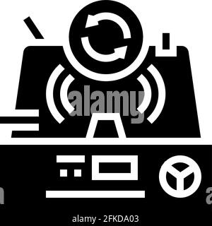 illustrazione del vettore dell'icona glifo della produzione farmaceutica di granulazione Illustrazione Vettoriale