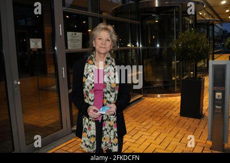 Antje Hagen bei der Ankunft zur TV-Aufzeichnung der Talkshow 'Riverboat' im Studio 3 der Media City Leipzig. Lipsia, 30.04.2021 Foto Stock