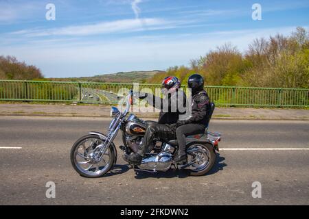 2000 Harley Davidson LFSTF Fat Boy motociclista; trasporto a due ruote, motocicli, veicoli, strade, Motociclette, motociclette e motociclette che si trovano a Chorley, Regno Unito Foto Stock