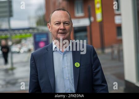 Bill Kidd è un candidato del Partito Nazionale Scozzese SNP , Glasgow, Scozia Foto Stock