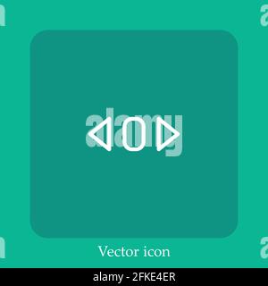Icona vettore di scorrimento icona lineare.linea con tratto modificabile Illustrazione Vettoriale