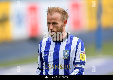 SHEFFIELD, REGNO UNITO. 1 MAGGIO Barry Bannan of Sheffield Mercoledì durante la partita Sky Bet Championship tra Sheffield Mercoledì e Nottingham Forest a Hillsborough, Sheffield Sabato 1 maggio 2021. (Credit: Jon Hobley | MI News) Credit: MI News & Sport /Alamy Live News Foto Stock