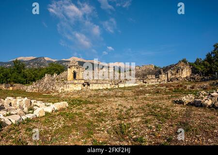 Tlos antica città Fethiye,Mugla,Turchia Foto Stock