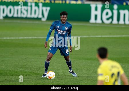 Vila-Real, Spagna. 29 Apr 2021. Thomas Partey (Arsenal) Calcio : UEFA Europa League Semifinali 1° tappa tra Villarreal CF 2-1 Arsenal FC all' Estadio de la Ceramica di Vila-Real, Spagna . Credit: Mutsu Kawamori/AFLO/Alamy Live News Foto Stock