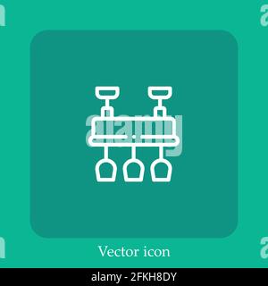 icona vettore wineglass lineare Icon.linea con tratto modificabile Illustrazione Vettoriale