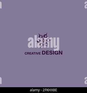 Viola Abstract Creative Logo Vector Design Art EPS10 Illustrazione Vettoriale