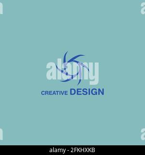 Creative Spiral Abstract Logo Design vettoriale Arte EPS10 Illustrazione Vettoriale