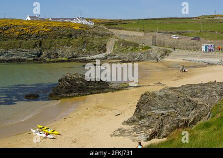 Porth Dafarch, Anglesey. Foto Stock