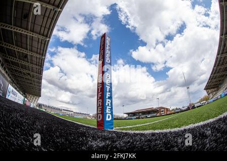 Newcastle, Regno Unito. 20 Marzo 2021. NEWCASTLE UPON TYNE, REGNO UNITO. 2 MAGGIO. Una vista generale di Kingston Park prima della partita TRA Newcastle Thunder e Batley Bulldogs a Kingston Park, Newcastle, domenica 2 maggio 2021. (Credit: Chris Lishman | MI News) Credit: MI News & Sport /Alamy Live News Foto Stock