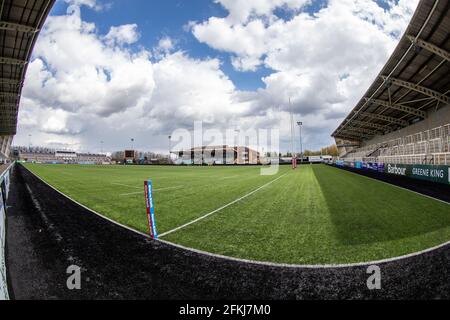 Newcastle, Regno Unito. 20 Marzo 2021. NEWCASTLE UPON TYNE, REGNO UNITO. 2 MAGGIO. Una vista generale dello stadio di Kingston Park prima della partita TRA Newcastle Thunder e Batley Bulldogs a Kingston Park, Newcastle, domenica 2 maggio 2021. (Credit: Chris Lishman | MI News) Credit: MI News & Sport /Alamy Live News Foto Stock