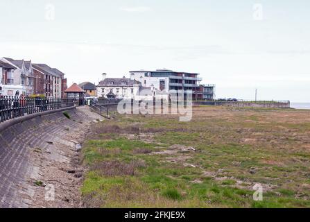 Esplanade, Knott End-on-Sea, Lancashire Foto Stock