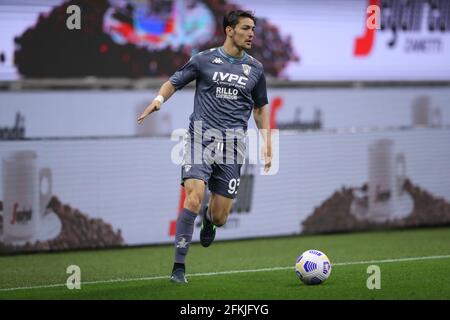 Milano, Italia, 1 maggio 2021. Federico Barba di Benevento Calcio durante la Serie A partita a Giuseppe Meazza, Milano. Il credito immagine dovrebbe essere: Jonathan Moscrop / Sportimage Credit: Sportimage/Alamy Live News Foto Stock