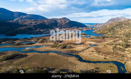 Molls Gap nel ring di Kerry, panoramico parco nazionale di Killarney nella contea di Kerry. Foto Stock