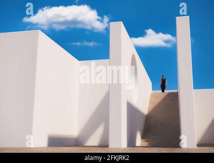 Architettura semplicistica - Pittura digitale Foto Stock