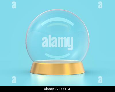 Grande sfera di vetro per previsioni sullo sfondo. Rendering 3D Foto Stock