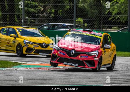 69 STEFANA Quinto (ITA), TEAM OREGON, RENAULT CLIO CUP EUROPA, in azione durante il 2° round della Clio Cup Europa 2021, dal 30 aprile al 2 maggio 2021 sull'Autodromo Nazionale di Monza, Italia - Foto Grégory Lenenmand/DPPI Foto Stock