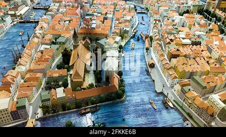KALININGRAD, RUSSIA - AGOSTO 28 2020: Modello storico della città di Kaliningrad Foto Stock