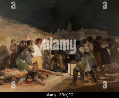 Francisco de Goya, il terzo maggio 1814, olio su tela, Prado Musem, Madrid, Spagna Foto Stock