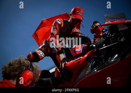 Jerez, Spagna. 02 maggio 2021. Gare per il Gran Premio di MotoGP Red Bull della Spagna sul circuito di Jerez, Spagna 1 maggio 2021 nella foto: Carreras del Gran Premio Red Bull de España de MotoGP en el circuito de Jerez, España, 1 de Mayo de 2021 POOL/ MotoGP.com/Cordon le immagini per la stampa saranno solo per uso editoriale. Credito obbligatorio: © motogp.com credito: CORDON PRESS/Alamy Live News Foto Stock