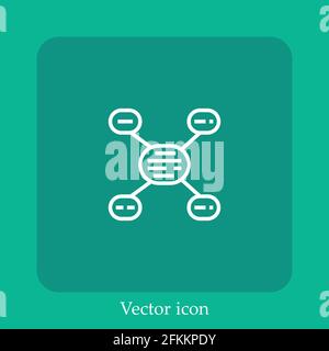 Icona vettore costruttivismo lineare Icon.linea con tratto modificabile Illustrazione Vettoriale