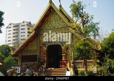 Tempio buddista, Wat Chai Mongkhon, Chiang mai, Thailandia, Asia Foto Stock