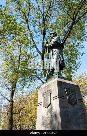 7° Reggimento, Memorial Union Army, guerra civile. Central Park, NYC Foto Stock