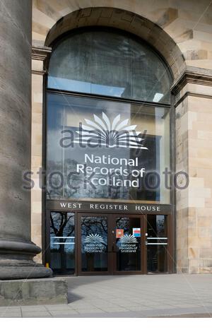 National Records of Scotland, West Register House, Charlotte Square, Edimburgo, Scozia Foto Stock