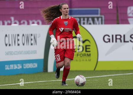 DURHAM CITY, REGNO UNITO. 2 MAGGIO Megan BORTHWICK of Durham Women durante la partita fa Women's Championship tra il Durham Women FC e Coventry si sono Uniti al Maiden Castle di Durham City domenica 2 maggio 2021. (Credit: Mark Fletcher | MI News) Credit: MI News & Sport /Alamy Live News Foto Stock