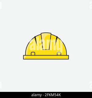 Elmetto vettoriale illustrazione. Buon modello per i lavoratori progettazione Illustrazione Vettoriale