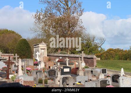 Francia, villaggio di Varengeville sur Mer en Haute Normandie Foto Stock