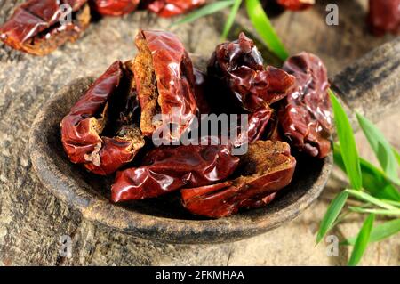 Dati cinesi (Jujubae Fructus), da Zao Foto Stock