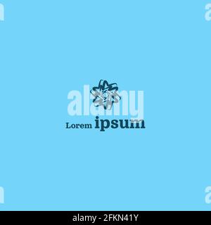 Soft Blue estetica Creative Logo Design Illustrazione Vettoriale