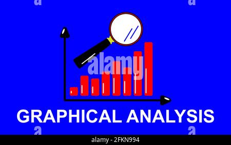 Illustrazione di un concetto di analisi grafica Foto Stock