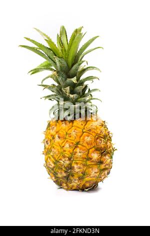 Ananas fresco frutta isolato su sfondo bianco Foto Stock