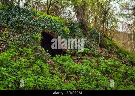 Forni a coke abbandonati ma ben conservati in NE Derbyshire. Foto Stock