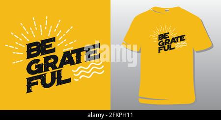 Preventivi motivazionali. Design dei poster con preventivi di ispirazione. Sia grato. Illustrazione Vettoriale