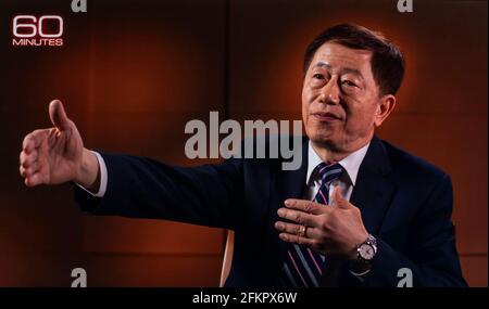 03 maggio 2021, New York, New York, USA - il presidente del TSMC MARK LIU è intervistato su '60 minuti' circa la carenza globale di microchip e il futuro del settore.(immagine di credito: © CBS/60 minuti/ZUMA Wire) Foto Stock